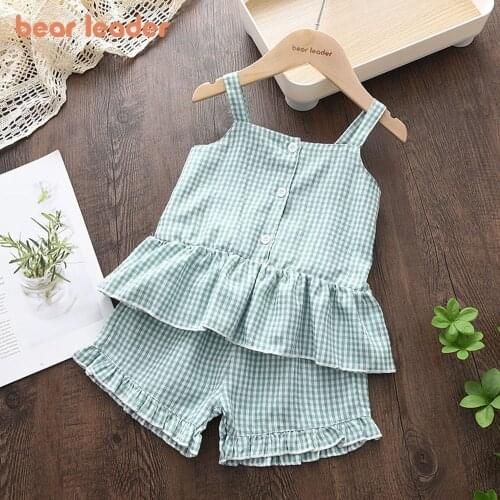 Bear Leader Girls Baby Winter Knitted Clothes Sets Fashion Kids Elegant Plaid Sweaters Tops And Skirt Outfits Princess Knitwear