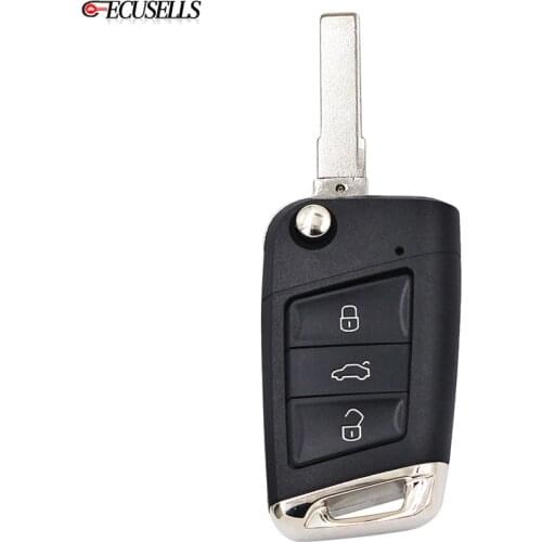 Flip 3 Button Remote Key Shell Case HU66 HAA Blade for VW for Volkswagen Tiguan A7 MQB Golf VII Golf7 Golf MK7 for Skoda Octavia