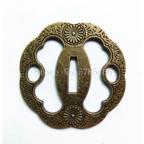 Wonderful Alloy Tsuba Guard Japanese Tsuba Samurai Katana Sword Guard Wakizashi Nice