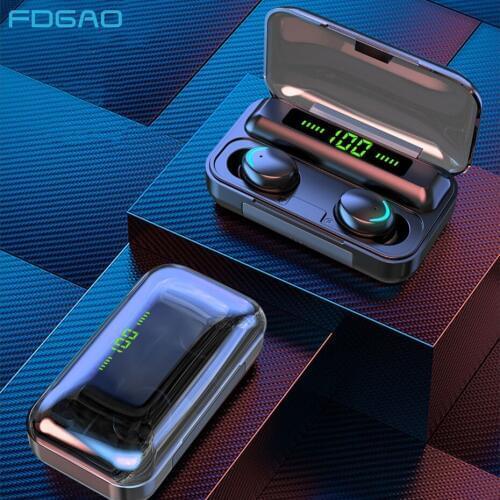 New Bluetooth 5.0 Earphone Wireless Headphone LED Display Charging Case 2000mAh TWS Sports Waterproof Earphones Headset Earbuds