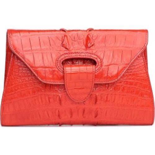 Dongou Crocodile lady bag leather handbag fashion temperament banquet bag shoulder slung small bag chain bag women clutch bag