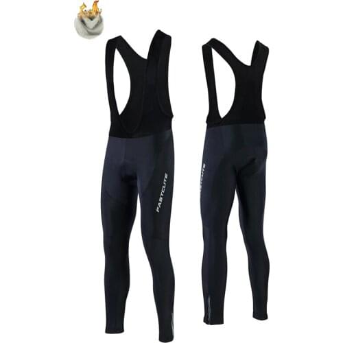 FASTCUTE Warm 2016 Winter Thermal Fleece Cycling Long Bicycle Bib Pants 3D Gel Pad Bike Bib Tights Mtb Men Ropa Ciclismo #002