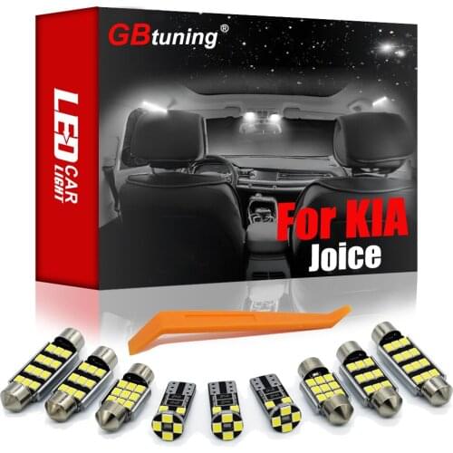 GBtuning Canbus LED 10PCS For KIA Joice 1999 2000 2001 2002 2003 Auto Dome Map Indoor Trunk Lamp Interior Light Accessories Kit