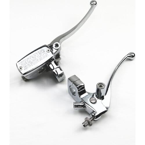 Chrome 1" 25mm Handle Bar Brake Clutch Lever for Harley Honda Kawasaki Suzuki Yamaha VT VTX Rat