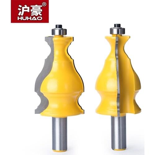 HUHAO 1pc 1/2" Shank European Angle Knife Woodworking Ceiling Line Router Bits Burrs Cutter Wood Milling Cutter CNC Tool