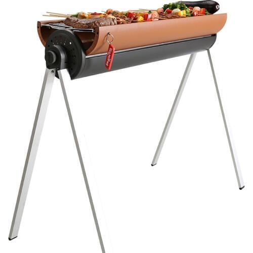 Metal Outdoor Portable Barbecue Rack,BBQ Grill BBQ Tools For More than 5 People, Charcoal Barbecue Set