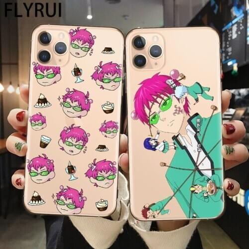 Japanese anime the disastrous life of saiki k soft silicone Phone case cover For iPhone 12 11 Pro Max X XR XS Max 8 7 6 6S Plus