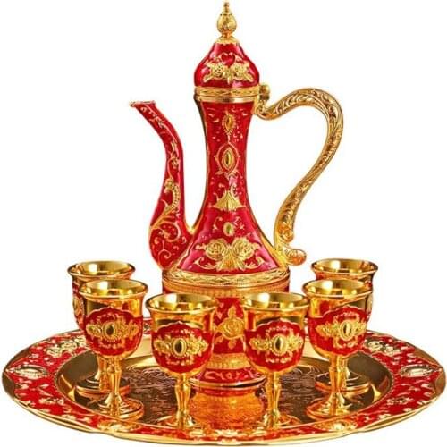 Rose wine creative liquor set wine European metal wine dispenser gift ornaments home bars shot glasses set