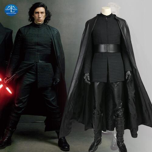 MANLUYUNXIAO New Star Wars The Last Jedi Kylo Ren Costume Men Halloween Kylo Ren Cosplay Costume For Men Full Set Custom Made