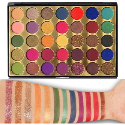 New Makeup Pigment Matte Shimmer Gliter Nude Eyeshadow Palette Long lasting Shiny Waterproof Cosmetic Kit Custom Praivte Label