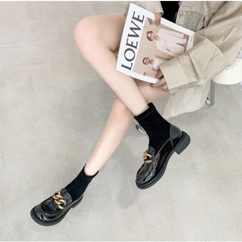 British style autumn 2021 new Mary Jane boots, socks boots, fashion ankle boots, womens boots