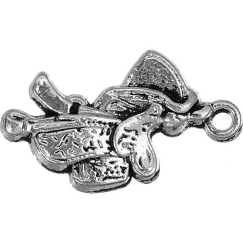 Tibetan Silver Saddle Charm Horse Equestrian Lovers DIY Jewelry Gift charms for jewelry making