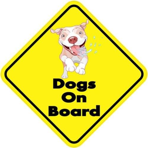 Popular Car Sticker Personality Warning Dogs on Board Funny Decal PVC Car Sticker Good Quality Waterproof Sun Protection Anti-UV