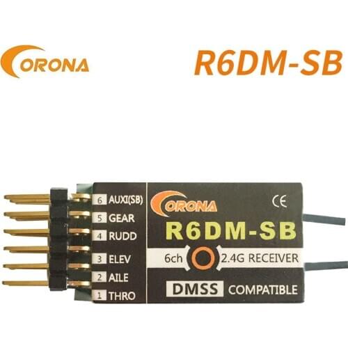 Corona R6DM 6 Channel JR DMSS Compatible 2.4ghz RC Receiver