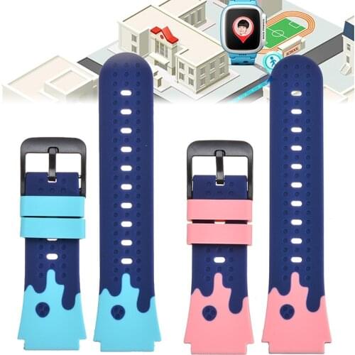 20mm Children Silicone Sport Strap Boys Girls Universal Watchbands Replacement Adjustable Strap For Smart Watch Accessories