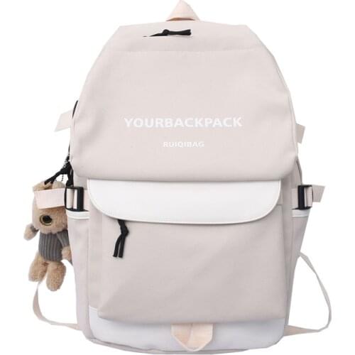 New Fashion College Student Ladies Cute Backpack Women Female School Bags Book Kawaii Backpack Unisex Nylon Girl Trendy Bag Male