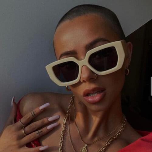 Wide External Arms Square Sunglasses Men Women Global Famous Luxury Brand Designer Overszied White Sun Glasses Male Retro 2021