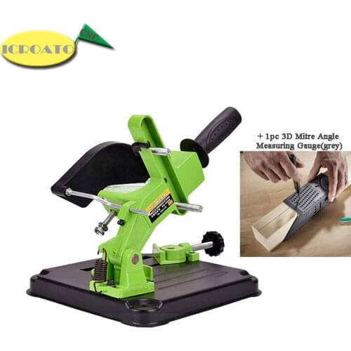 Universal Angle Grinder Stand Angle Grinder Holder Woodworking Tool DIY Cut Stand Grinder with 3D Mitre Angle Measuring Gauge