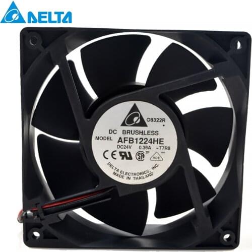 Original for delta AFB1224HE 24V 0.36A 12cm 12038 large air frequency converter cooling fan 148.34CFM 3500RPM