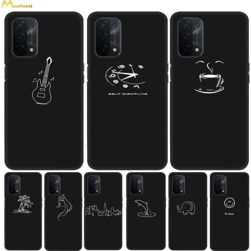 For Oppo A74 5G Case Phone Cover Silicon Soft Funda For Oppo A74 4G Case A 74 Fashion Black TPU Bumper OPPOA74 CHP2219 Case Etui