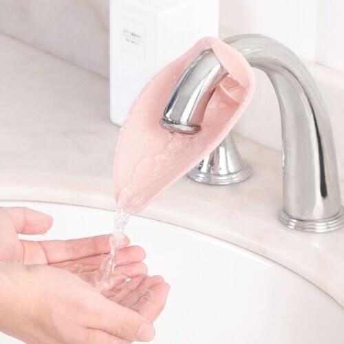XZJJA Adjustable Sink Faucet Extender Childrens Hand-washing Auxiliary ExtensionKitchen Bathroom Water Tap Water Saver