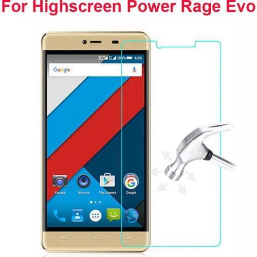For Highscreen Power Rage Evo Tempered Glass 9H 2.5D Safety Smartphone Glass Film for Highscreen Power Rage Evo Screen Protector