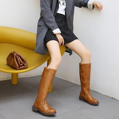 Womens boots 2020 new winter lace up elastic high socks Martin womens boots knee length boots Knight boots