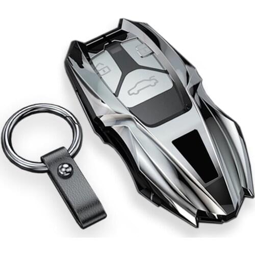 Hard Zinc Alloy Car Remote Key Cover Case Fob Keychain For Audi A1 A3 A4 A5 A6 A7 A8 B9 Quattro TT TTS Q3 Q5 Q7 2020 Car Styling