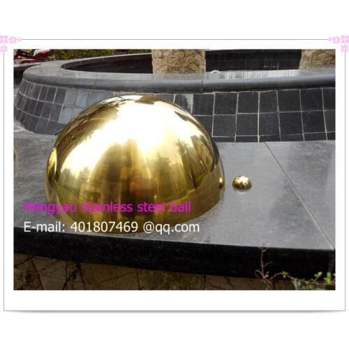 100 mm diameter, 201 stainless steel gold hemisphere, hollow hemisphere, metope adornment,plating titanium