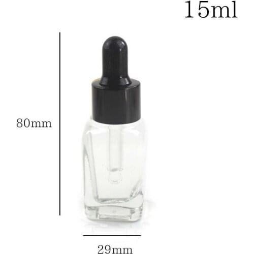 15ml Clear Glass Bottle Dropper Bottle With Golden/Rose Gold /Silver Cap