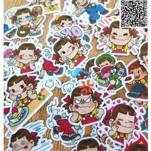 40 pcs Naughty little girl stickers for Home decor on phone book macbook laptop sticker decal fridge skateboard doodle toy