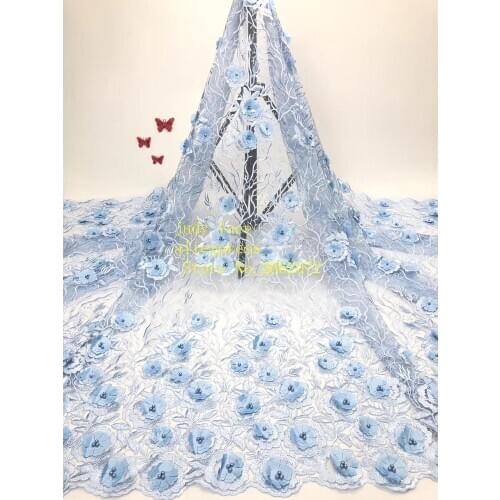 5yards/bag 7 color embroidery 3D flower DIY beads classic fabric for evening dress design RF105