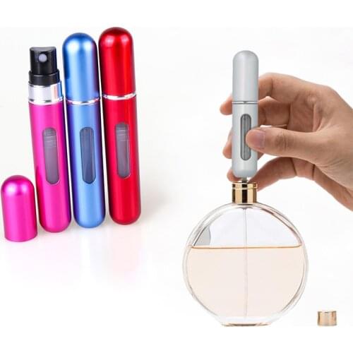 8ml Refillable Mini Perfume Spray Bottle Aluminum Spray Atomizer Portable Travel Cosmetic Container Advanced Perfume Bottle