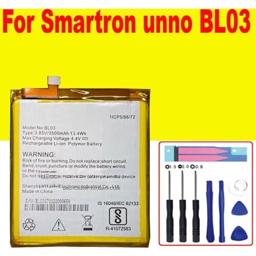 3.85v Battery For smartron unno BL03 bateria Batteries+USB cable+toolkit