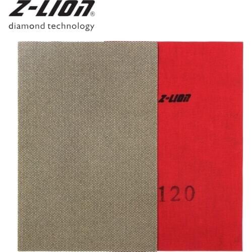 Z-LEAP 120*180mm Sandpaper Dry Wet Diamond Electroplated Hand Polishing Pad Glass Granite Marble Concrete Abrasive Sanding Tool