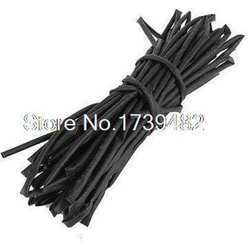 Black Heat Shrinkable Tubing Shrink Tube 3mm Diameter 10M 33ft 125C