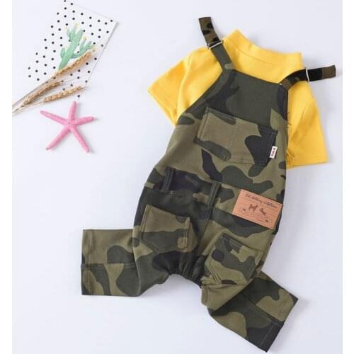 Denim Dog Jumpsuits Pet Clothing For Dog Clothes Camouflage French Bulldog Clothes For Dogs Coat Jacket Pug Costume Ropa Perro