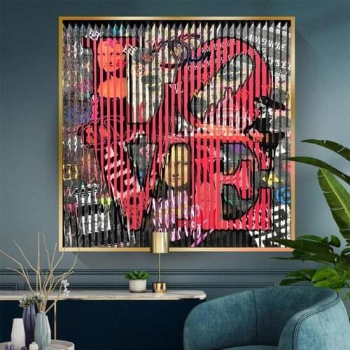 Graffiti Love Art Canvas Painting Prints Dropship Home Decor Canvas Posters Prints Modern Living Room Decoration Wall Art Prints