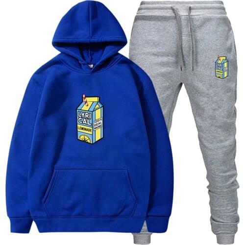 2-piece Set Hoodie+Pants Tracksuit Lyrical Lemonade Autumn Winter Sportswear Sweatshirt Streetwear Pullover Jogge Suit Sudaderas