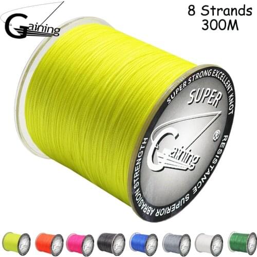 8 Strands 300M/327Yds Braided Fishing Line PE Wire 10-220Lbs Multifilament Fishing Line 8 Colors to Choose