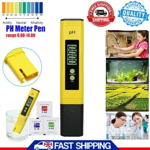 Hot PH Meter 0.01 PH High Precision Water Quality Tester with 0-14 PH Measurement Range Suitable for Aquarium Swimming Pool
