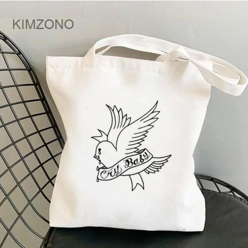 Lil Peep shopping bag grocery canvas shopper shopping bag boodschappentas foldable fabric tote custom