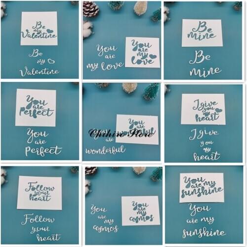 You are my love letter stencil Metal Cutting Dies new Paper Card Decorative Craft Dies Embossing Die Cuts New 2020