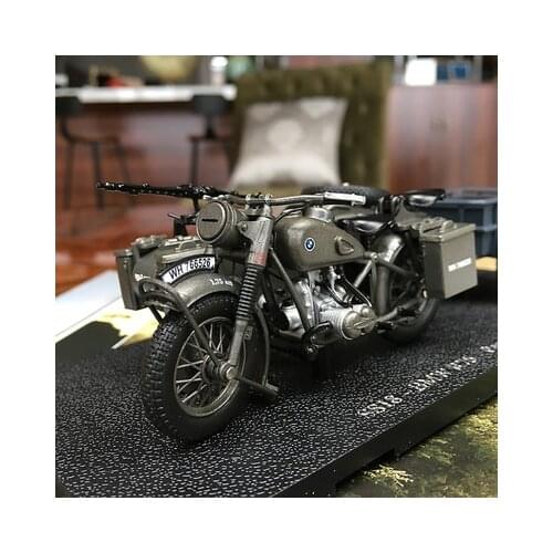 Car model 1:24 BMW motorcycle side three rounds of Yangtze River 750 prototype car WWII Germany R75, souvenirs, collectibles
