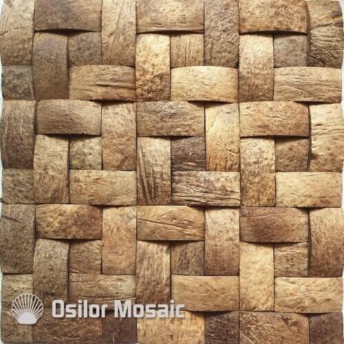 Southeast Asia style natural 100% coconut shell mosaic tile for home decoration