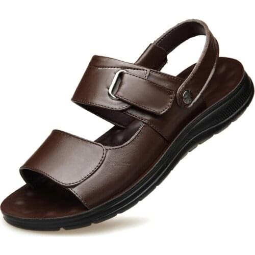 Dual-use male slippers platform shoes men sandals casual solid comfortable new arrival beach sandals mens shoes chaussure homme