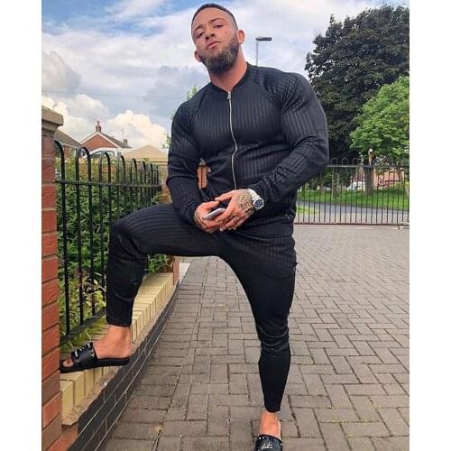 Brand New Mens Autumn Hoodies Tracksuit Set Male Sweatshirt Sweatpants Multi-pocket Fashion Trousers High Street Jackets Sets