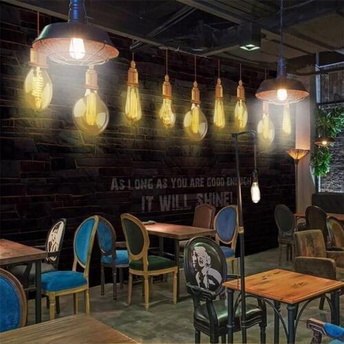 Beibehang Custom Wallpaper 3d Photo mural Black Series Brick Wall Lamp Inspiration TV Background wallpaper papel de parede mural