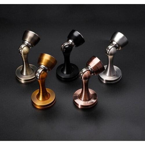 Door Stopper Punch Multi-layer Durable Electroplating Zinc Alloy Magnet Round Corner Door Buffer for Bathroom Home Hardware