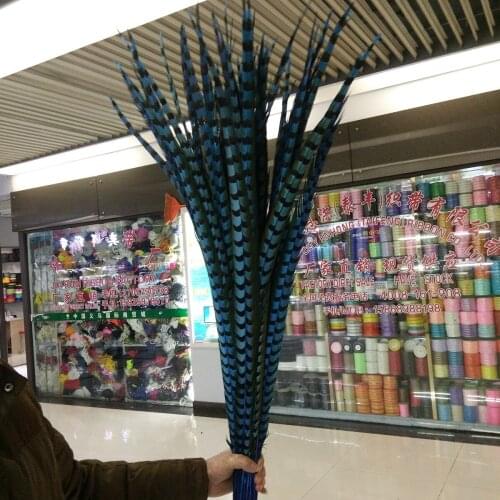 Wholesale 100pcs Beautiful Sky Blue copper chicken feathers 16-18 inch/40-45 cm stage performances decoration